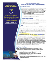 Image of Utility External Disconnect Switch one-page summary