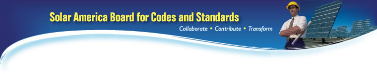 Solar America Board for Codes and Standards Page Banner.